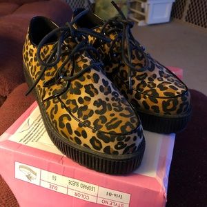 Leopard Suede Shoes 5.5 New w/ Box